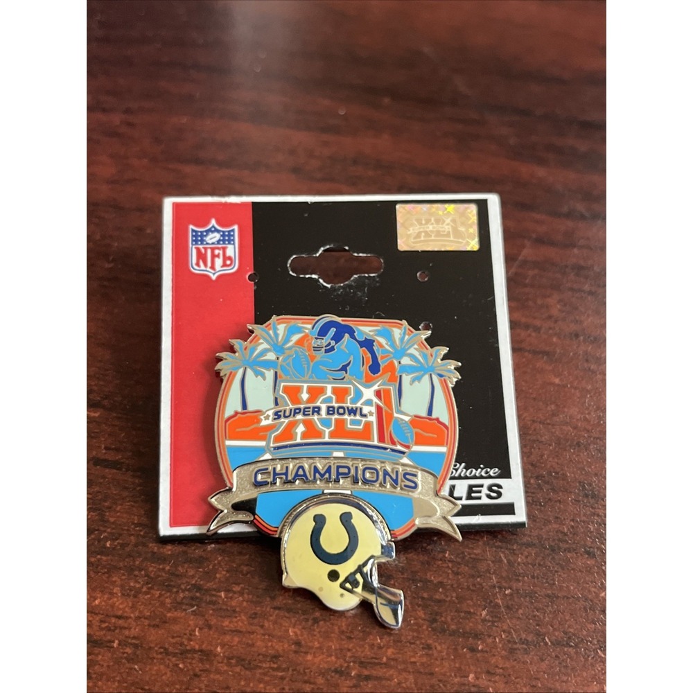 Super Bowl XLI 2007 Champions Indianapolis Colts NFL Lapel Hat Pin